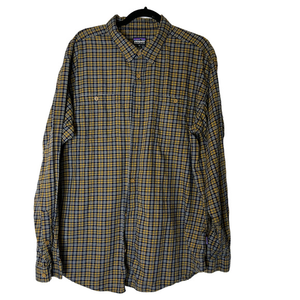 Patagonia Brown Plaid Organic Cotton‎ Size XL